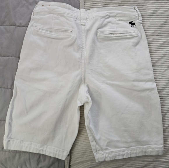 Abercrombie & Fitch Kids White Flat Front Shorts Size 13/14 - Picture 4 of 5